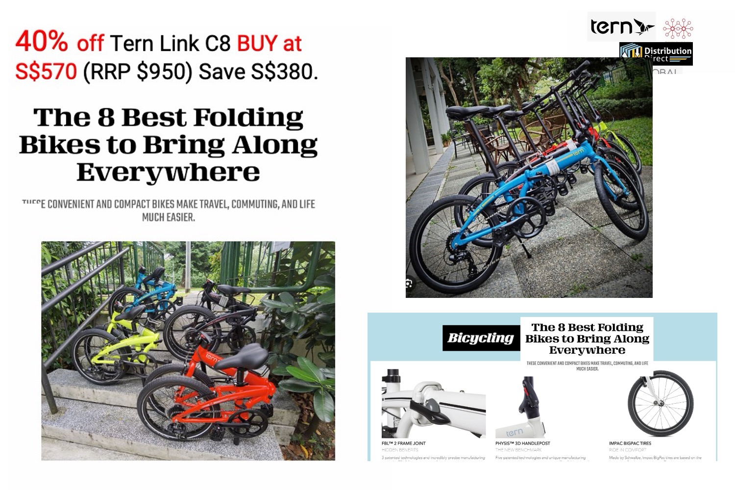 TERN Foldable Link C8 Disty Direct (Inc GST, delivery and tuning for SG ONLY)