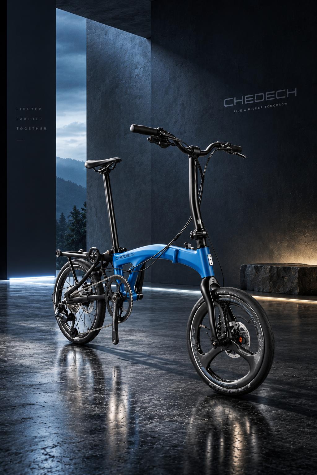 CHEDECH GT 18-Inch Carbon Trifold Folding Bike - Preorder
